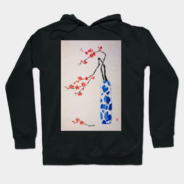 Chinese Painting of Plum Blossoms Hoodie by Glitteringworld